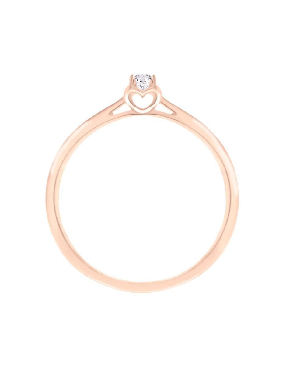 Anillo de compromiso 14 k Tasi diamante 2