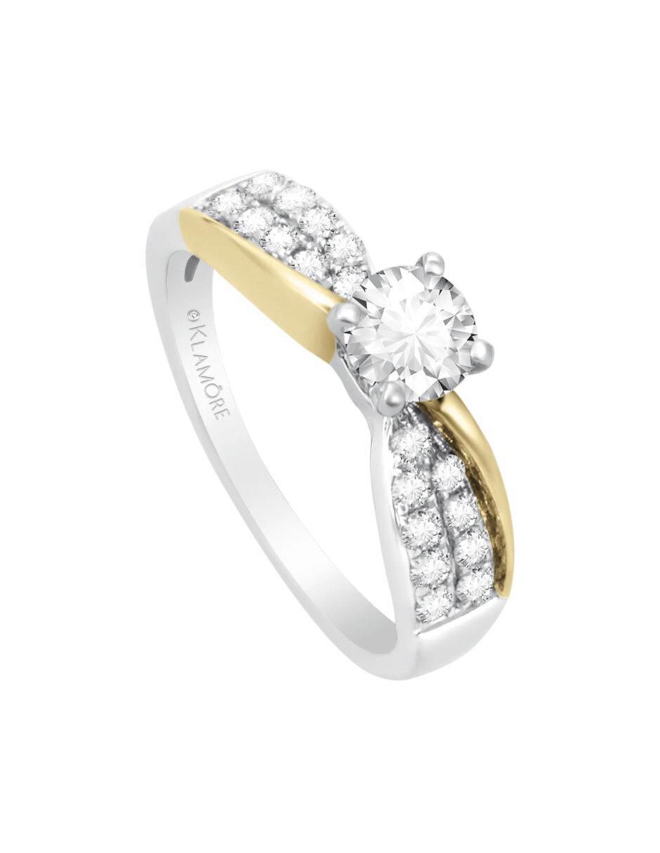 Anillo de compromiso 14 k California diamante 5