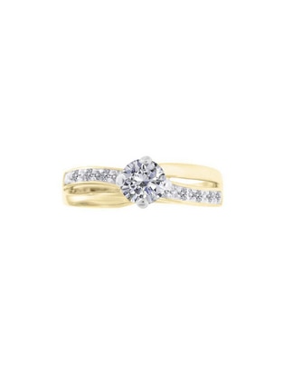 Anillo de compromiso 14 k Union diamante