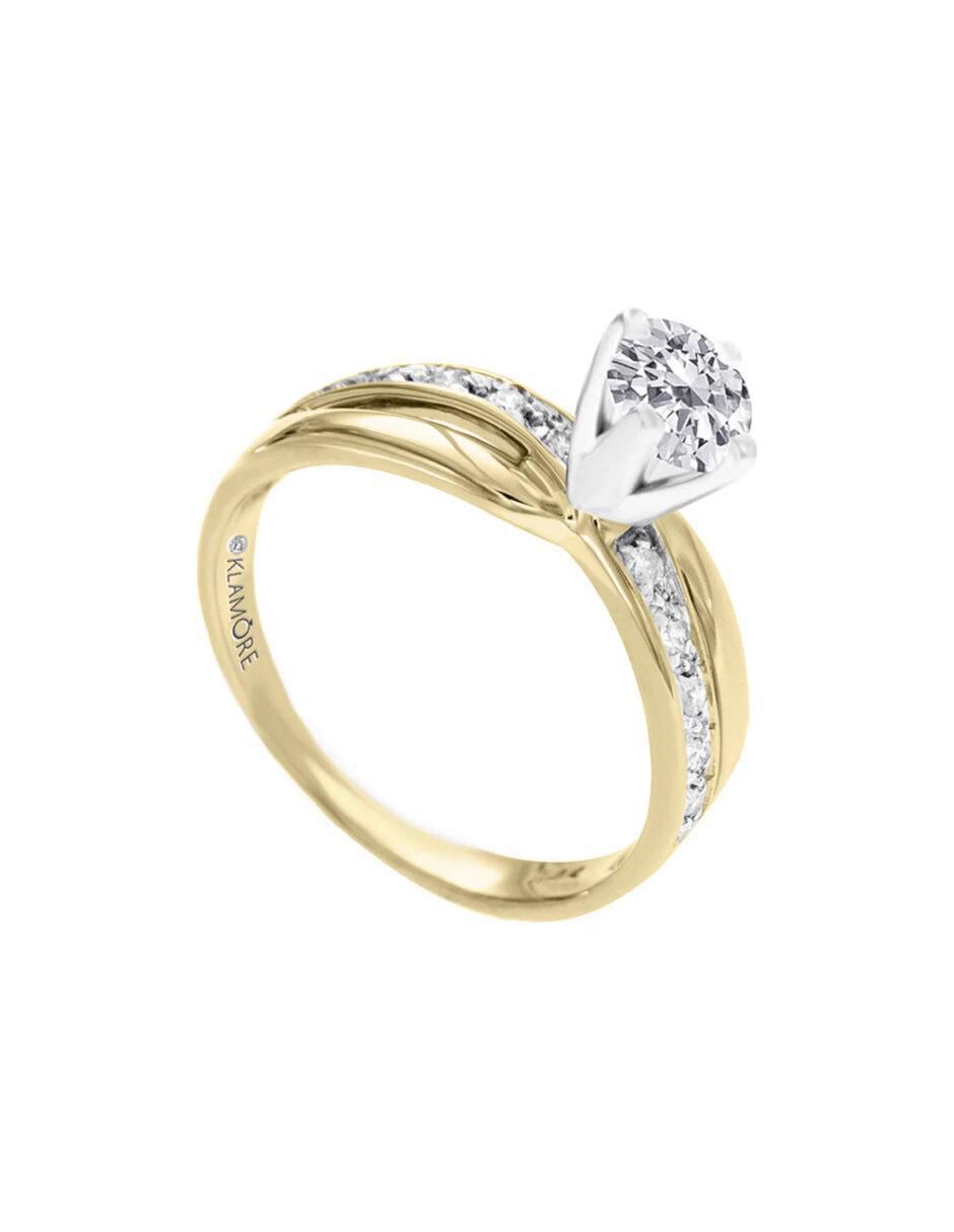 Anillo de compromiso 14 k Union diamante 4