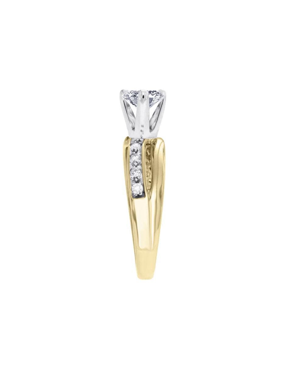 Anillo de compromiso 14 k Union diamante 3