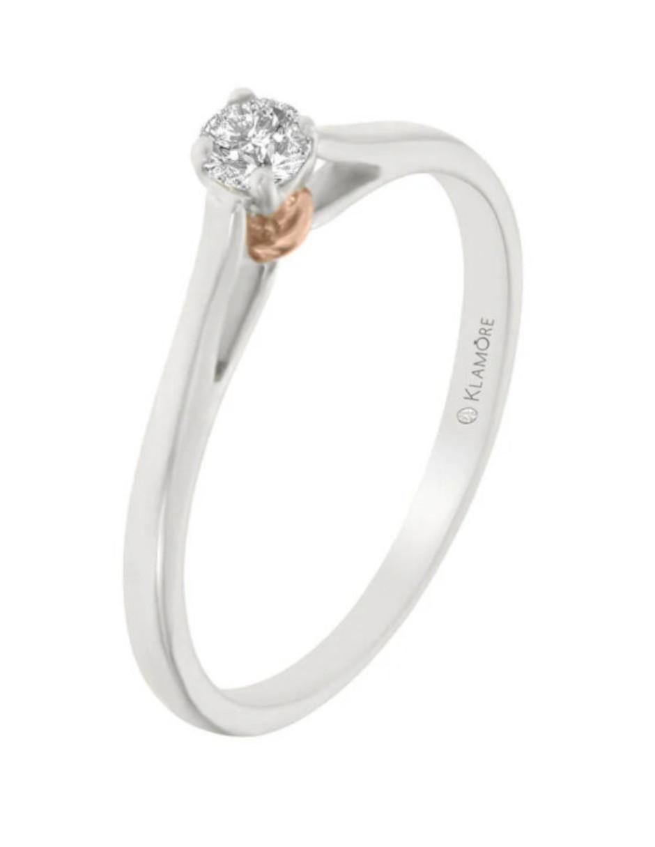 Anillo de compromiso 14 k Yesica diamante 3