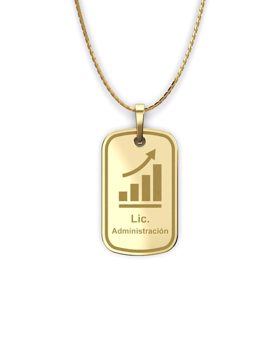 Collar con dije rectangular Graduación de oro 10 K Collar con dije rectangular Graduación de oro 10 K