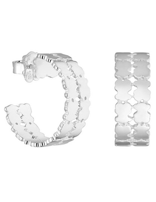 Aretes de aro oso Sweet 40S de plata P 925 con acabado brillante Aretes de aro oso Sweet 40S de plata P 925 con acabado brillante