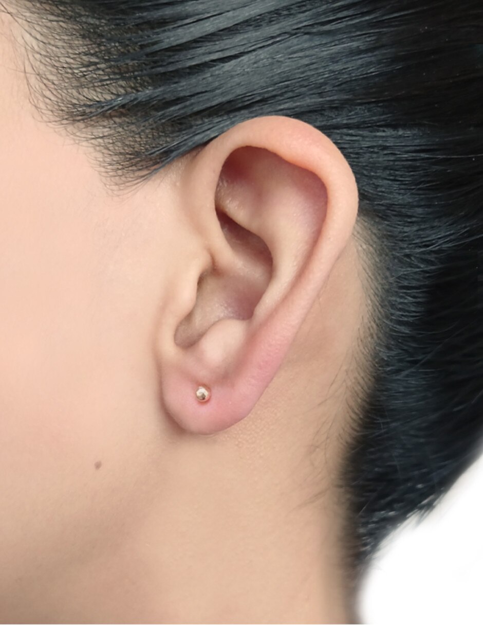 Broqueles de bola de oro 14 K 3