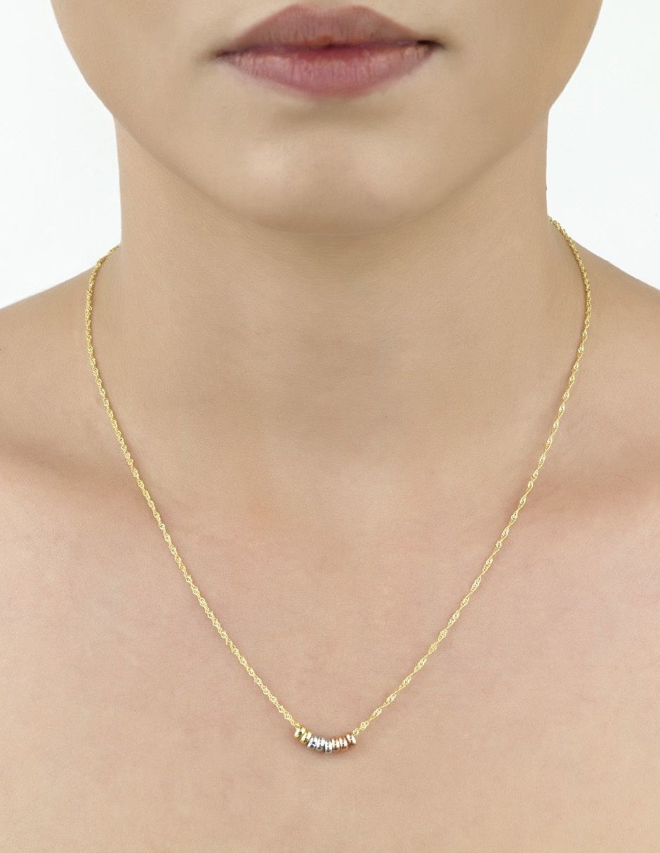 Gargantilla aro de oro florentino 14 K 3