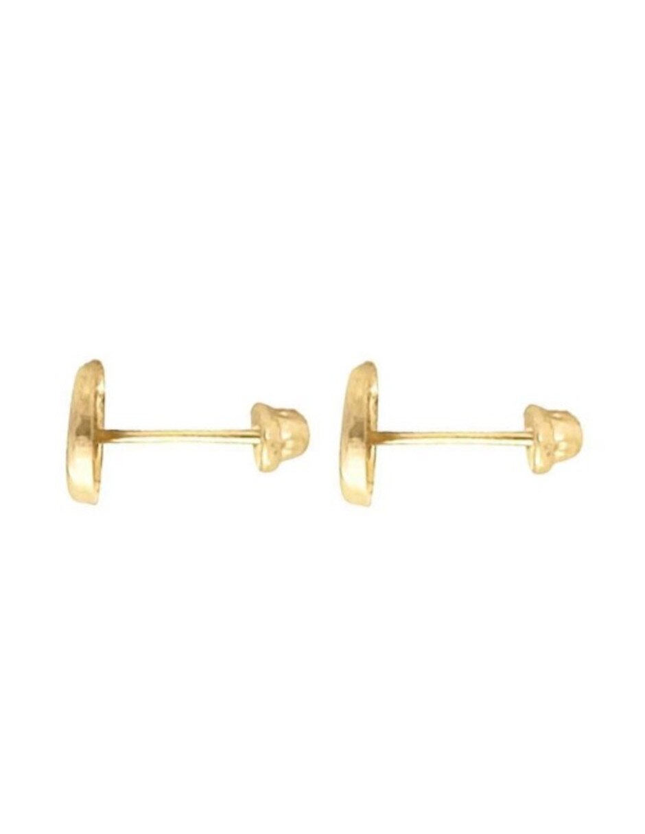 Broqueles de oro 14 K con acabado liso 2