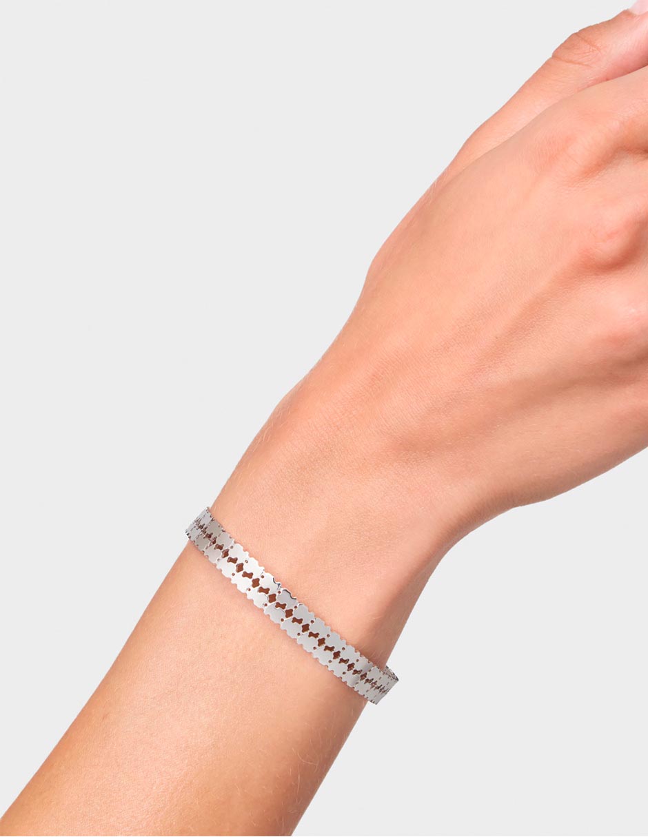 Brazalete de plata p 925 Sweet 40S con acabado brillante 4
