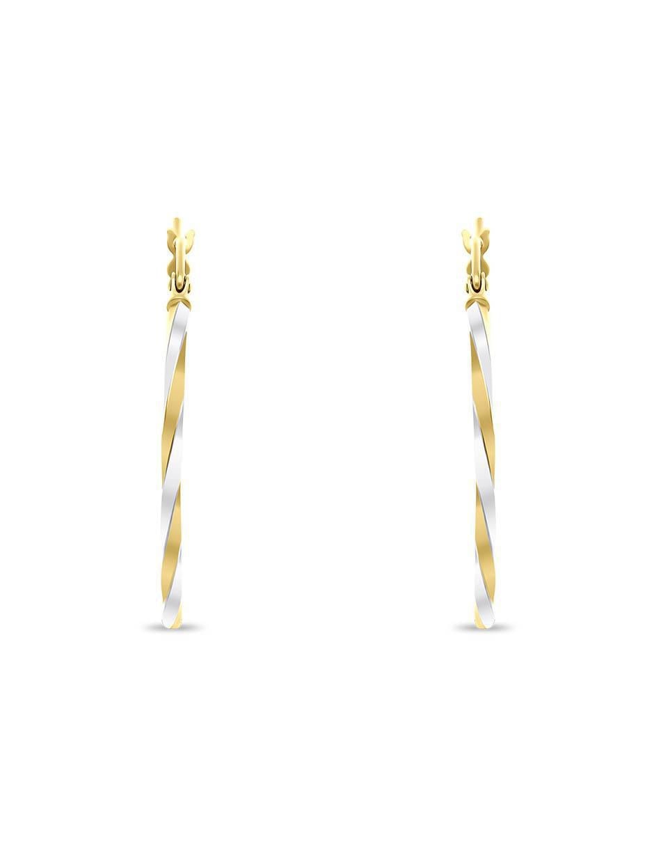 Arracadas de oro 14 K con acabado brillante Arracadas de oro 14 K con acabado brillante