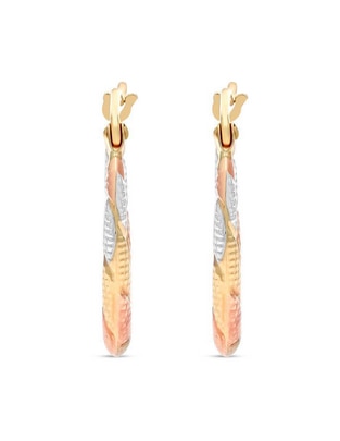 Arracadas de oro 14 K con acabado brillante