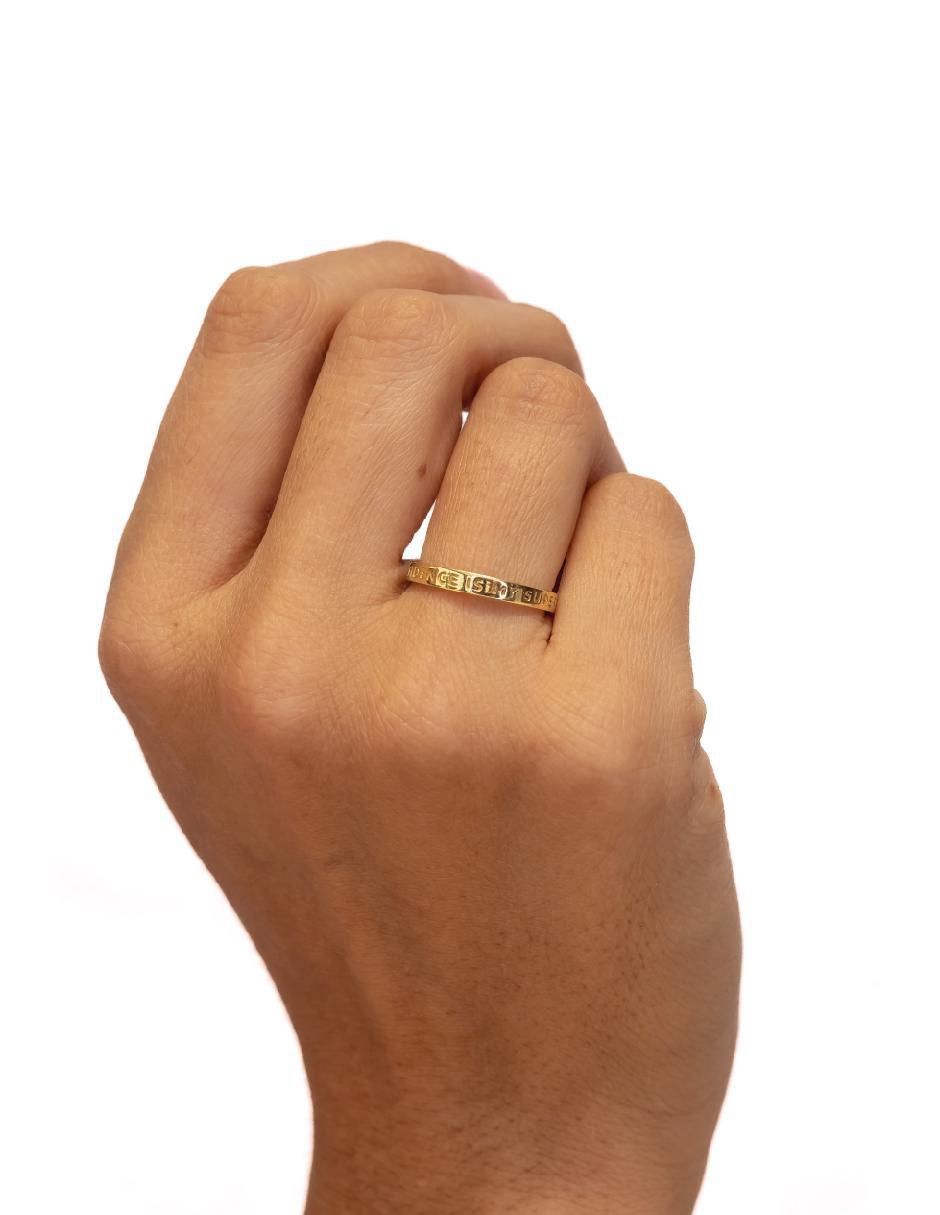 Anillo redondo Empowerment & Self-Love P 925 de plata brillante