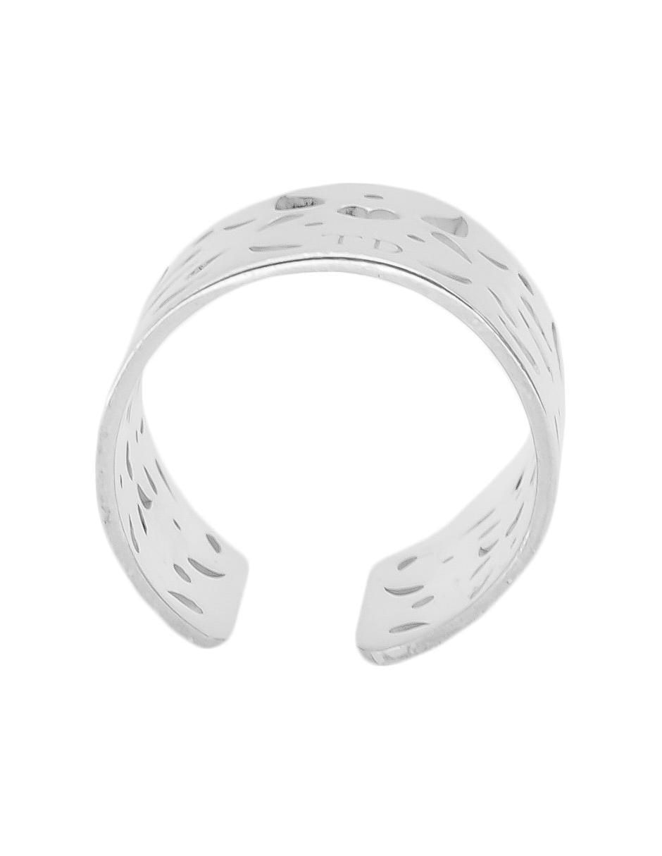 Anillo redondo Hecho En México P 925 de plata brillante 3