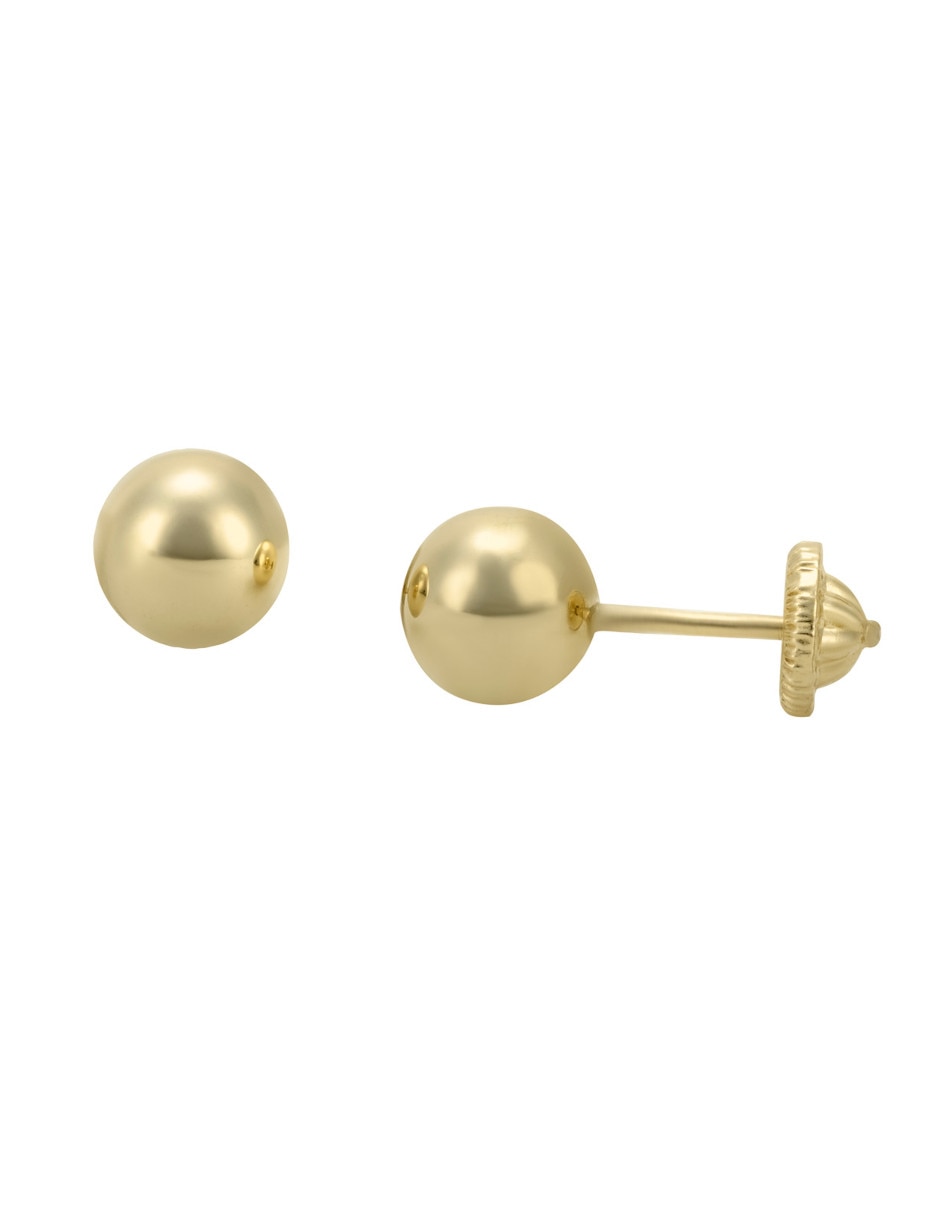 Broqueles redondos de oro 14 K 2
