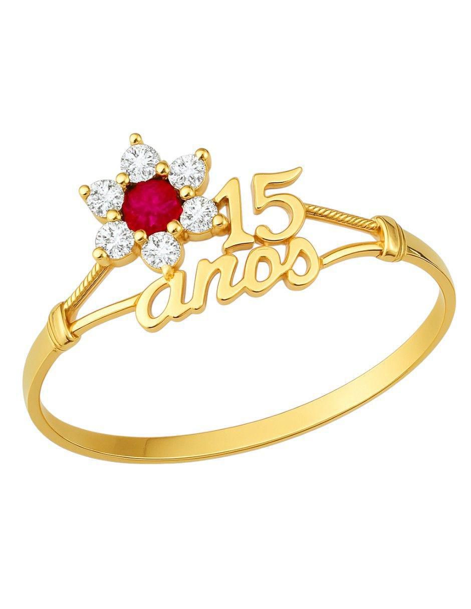 Anillo 10 k de oro rubí Anillo 10 k de oro rubí