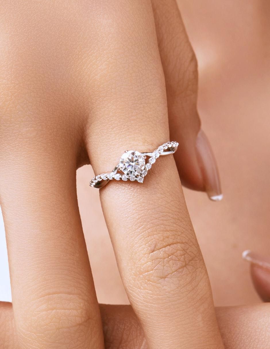 Anillo de compromiso de plata P 925 Infinity Of Love moissanita 6