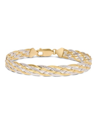 Pulsera de oro amarillo 14 K acabado brillante Pulsera de oro amarillo 14 K acabado brillante