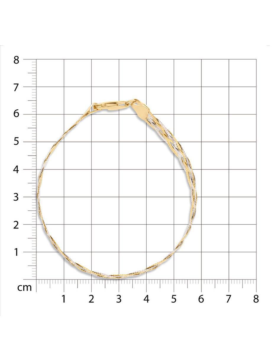 Pulsera de oro amarillo 14 K acabado brillante 4