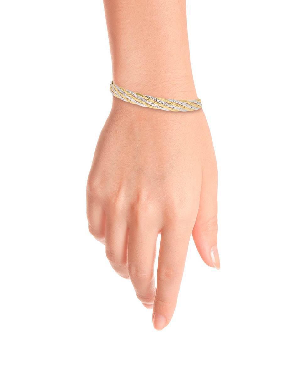 Pulsera de oro amarillo 14 K acabado brillante 3