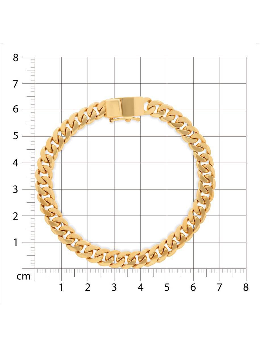 Pulsera de oro amarillo 14 K acabado brillante 4
