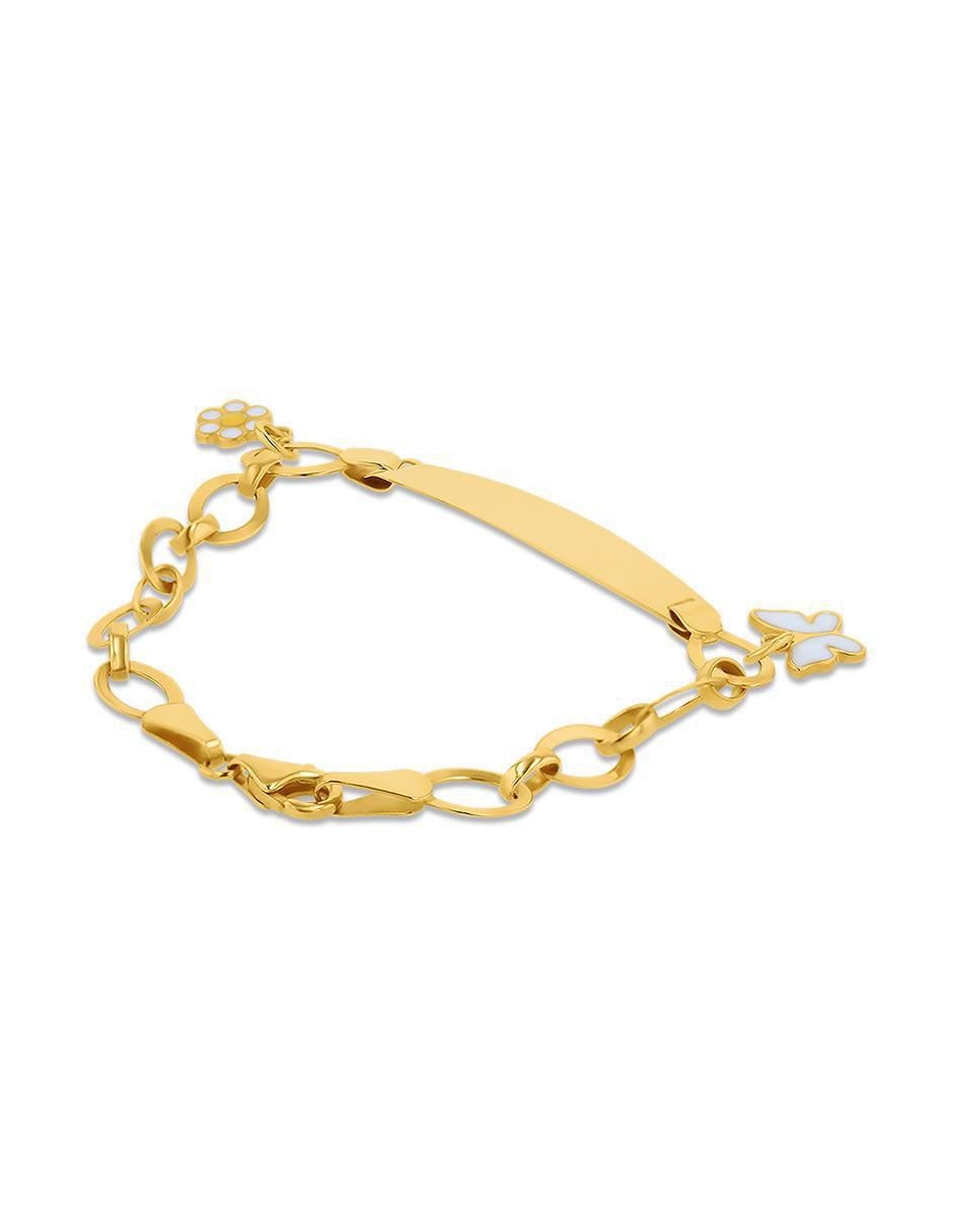 Pulsera de oro amarillo 14 K acabado brillante 3