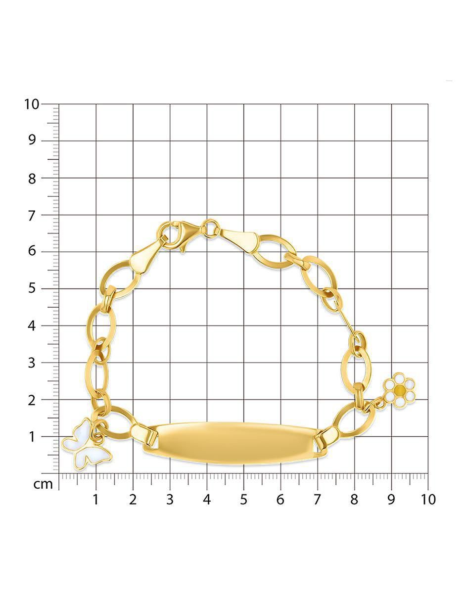 Pulsera de oro amarillo 14 K acabado brillante 4