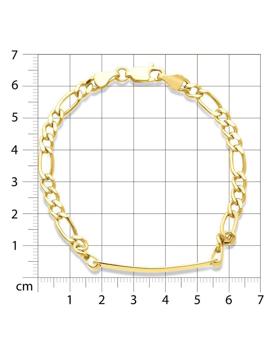 Pulsera de oro amarillo 14 K acabado brillante 4