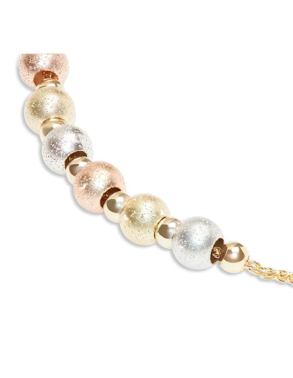 Pulsera de oro florentino 14 K acabado brillante 2