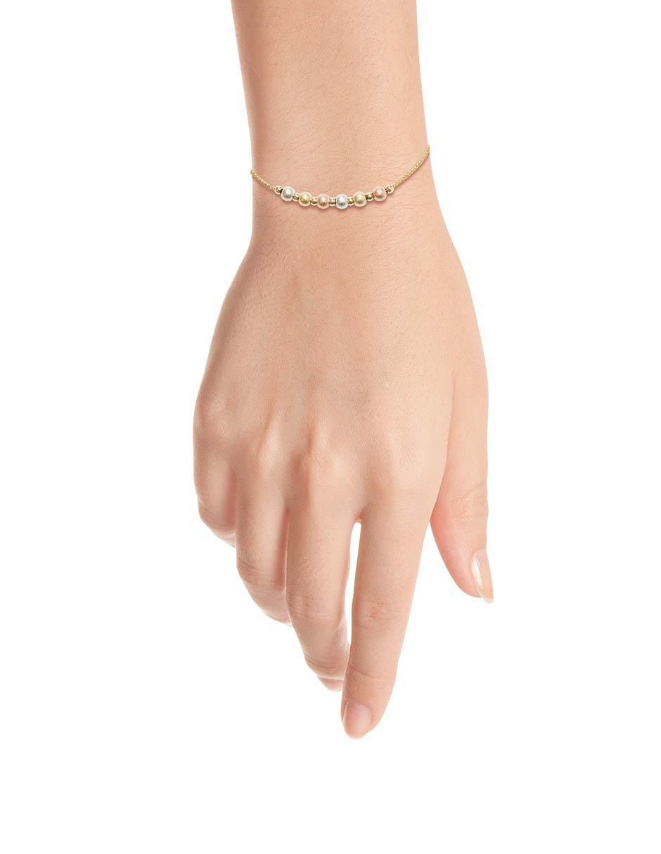 Pulsera de oro florentino 14 K acabado brillante 3