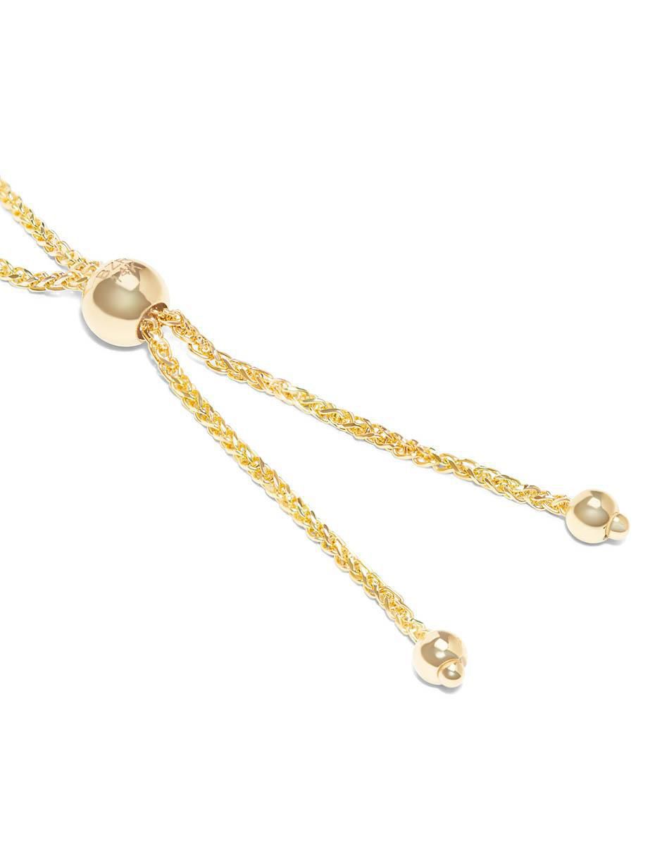 Pulsera de oro florentino 14 K acabado brillante 4