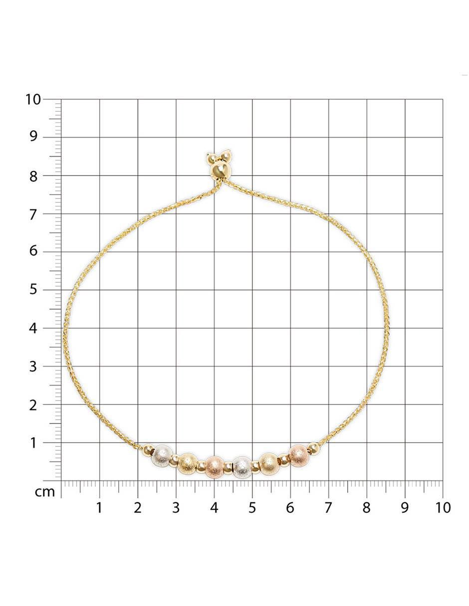 Pulsera de oro florentino 14 K acabado brillante 5