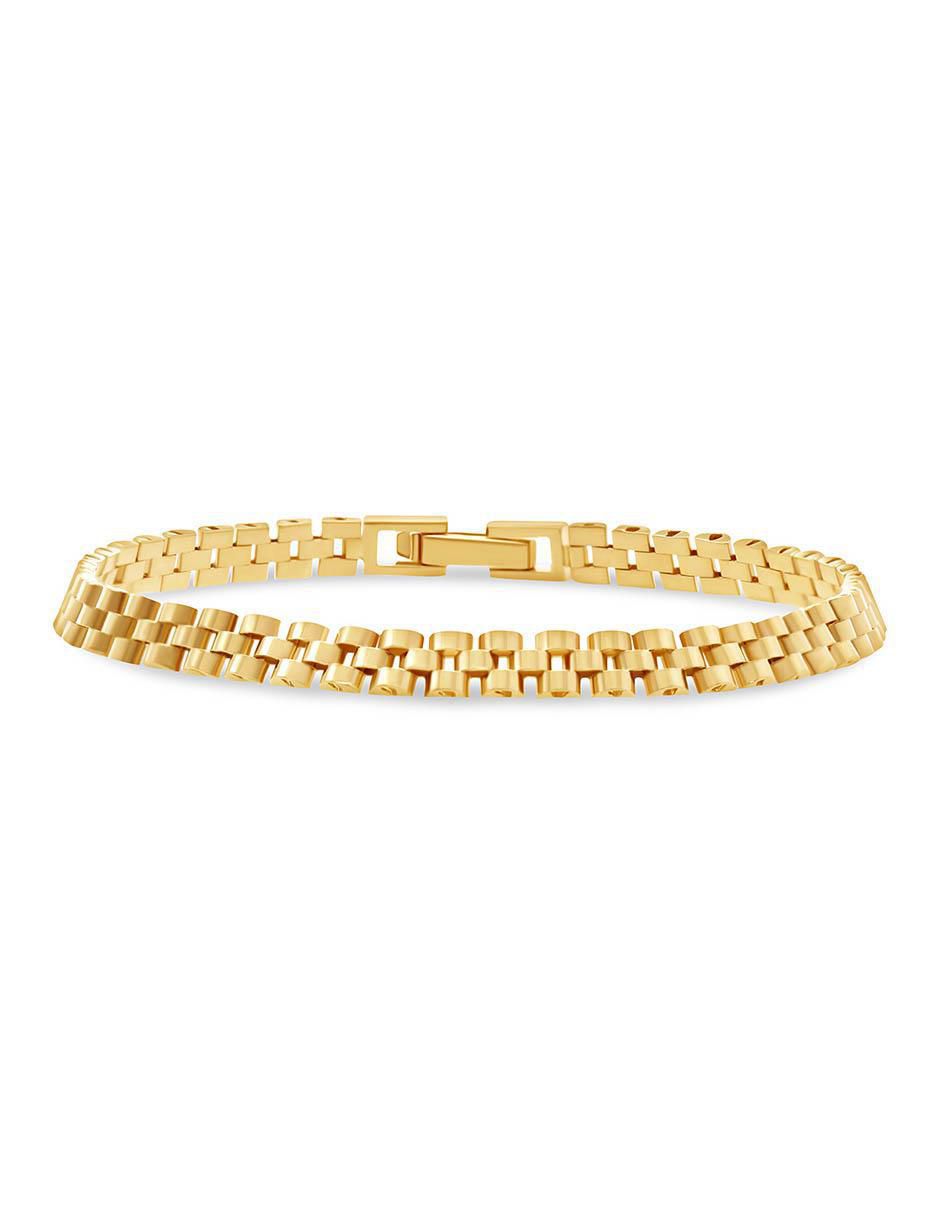 Pulsera de oro amarillo 14 K acabado brillante Pulsera de oro amarillo 14 K acabado brillante
