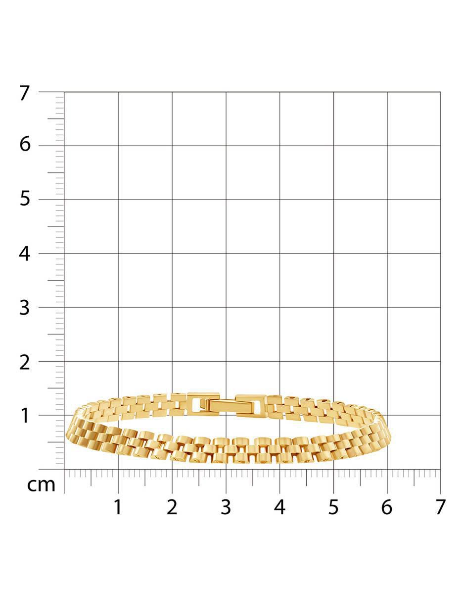 Pulsera de oro amarillo 14 K acabado brillante 5