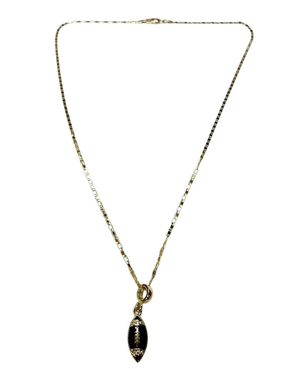 Collar con dije Fútbol Americano de oro laminado 14 K 3