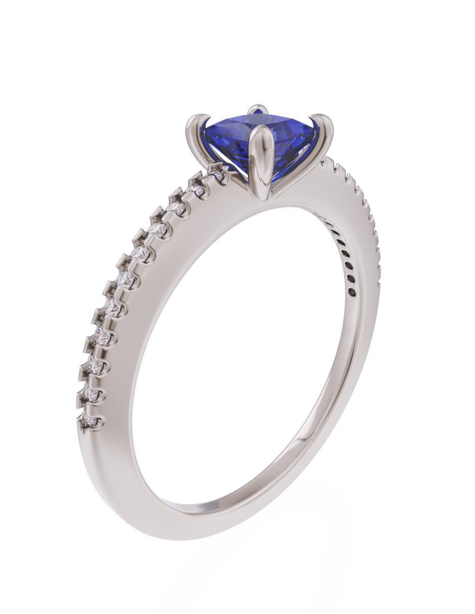 Anillo de compromiso 14 k Eternidad 3