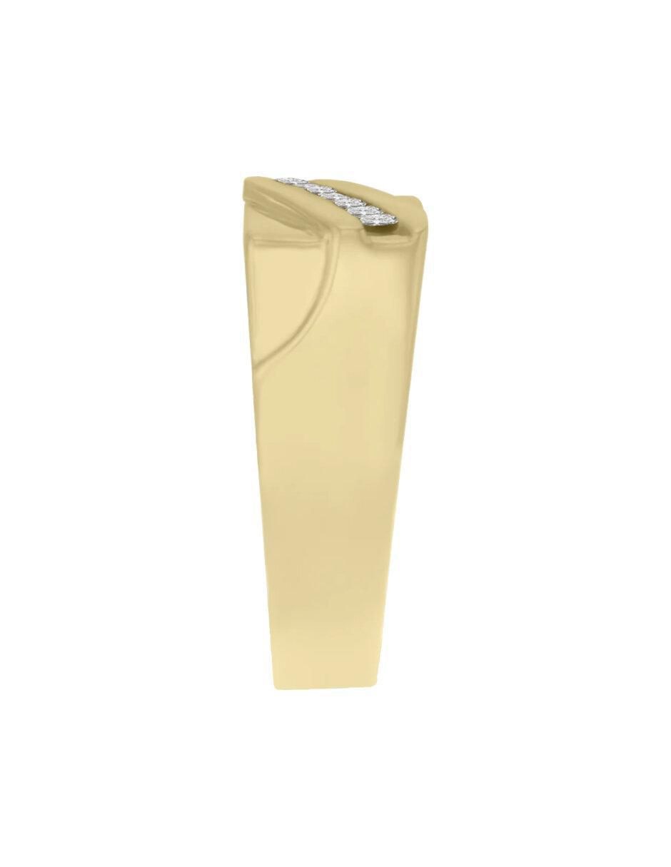 Anillo redondo Celso 14 k de oro diamante brillante 4