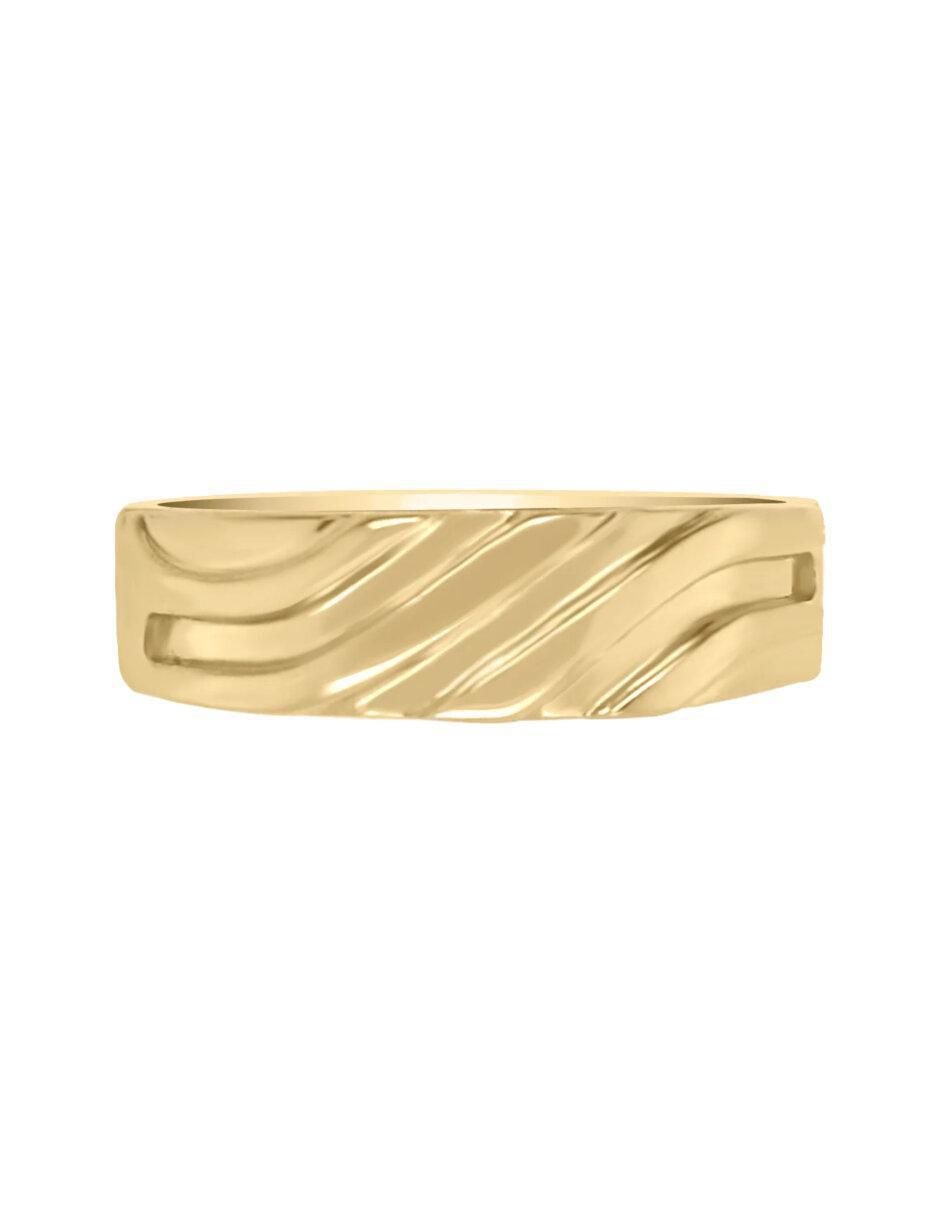 Anillo redondo Mateu 14 k de oro brillante Anillo redondo Mateu 14 k de oro brillante