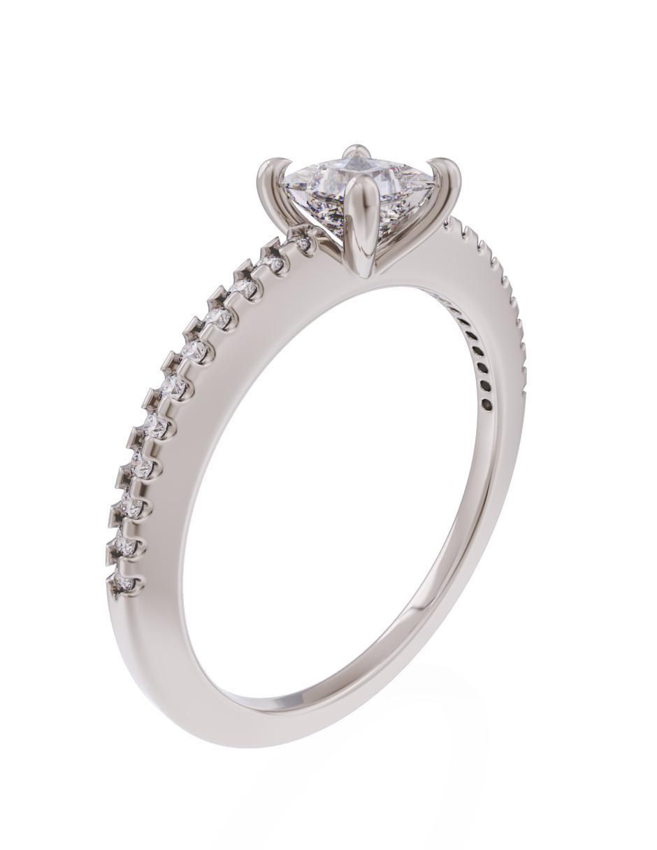 Anillo de compromiso 14 k Eternidad 3