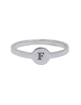 Anillo redondo P 925 de plata brillante