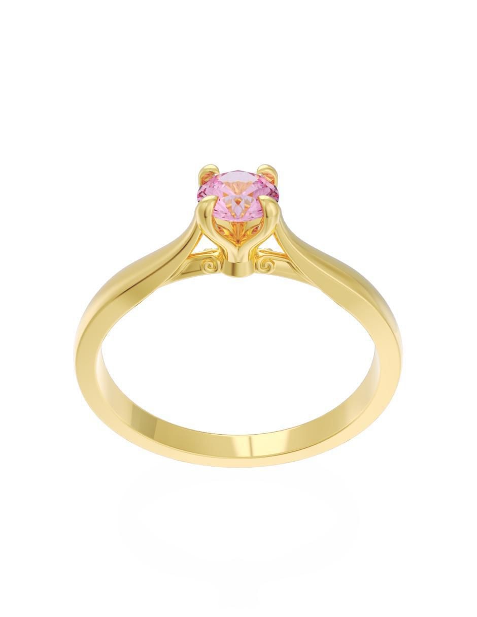 Anillo de compromiso 14 k Eternidad 2