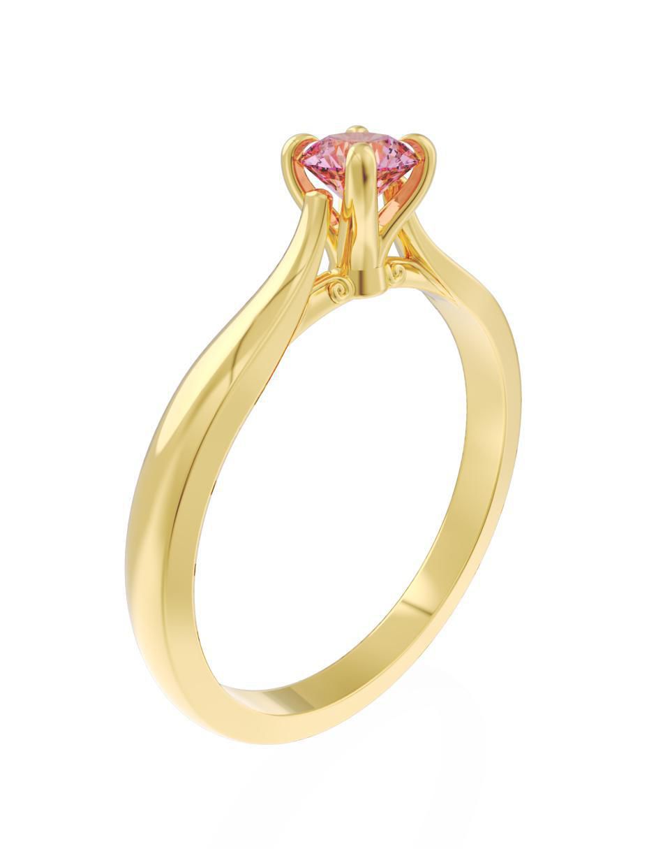 Anillo de compromiso 14 k Eternidad 3