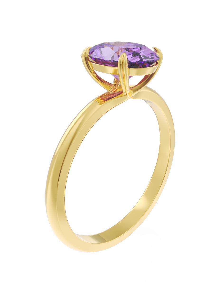 Anillo de compromiso 14 k Eternidad 3