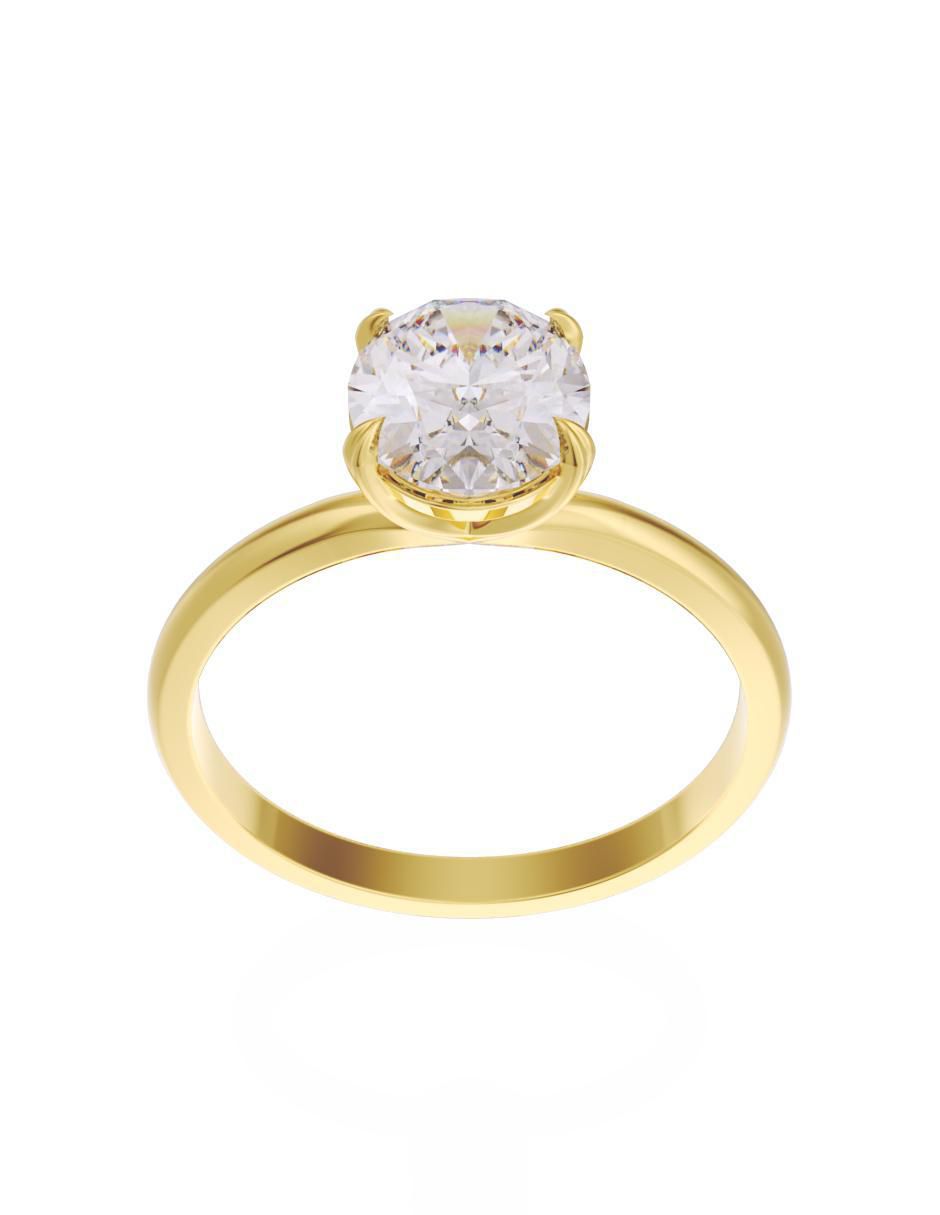 Anillo de compromiso 14 k Eternidad 2
