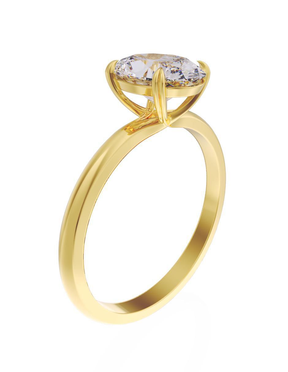 Anillo de compromiso 14 k Eternidad 3