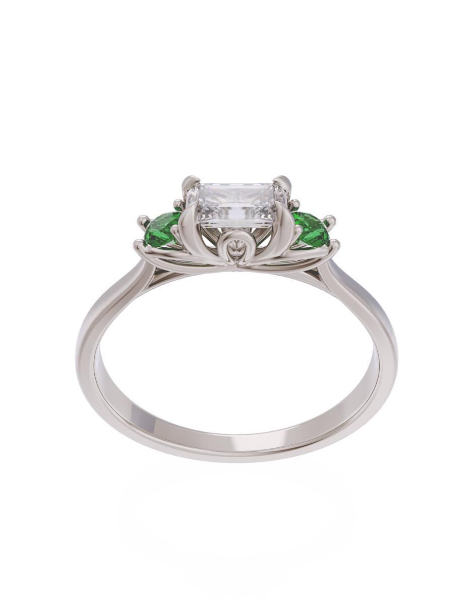Anillo de compromiso 14 k Eternidad 2