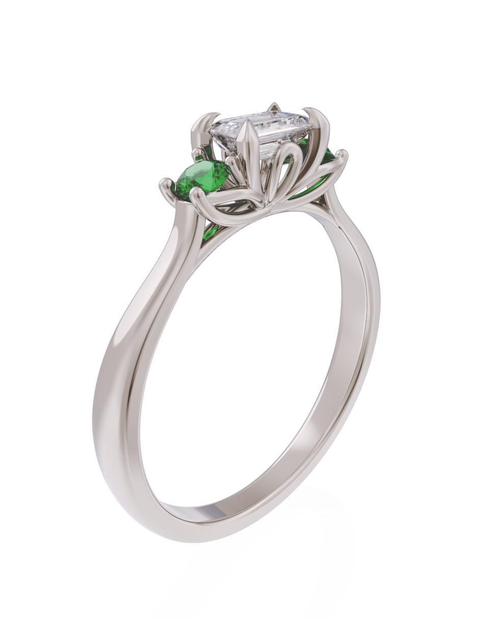 Anillo de compromiso 14 k Eternidad 3