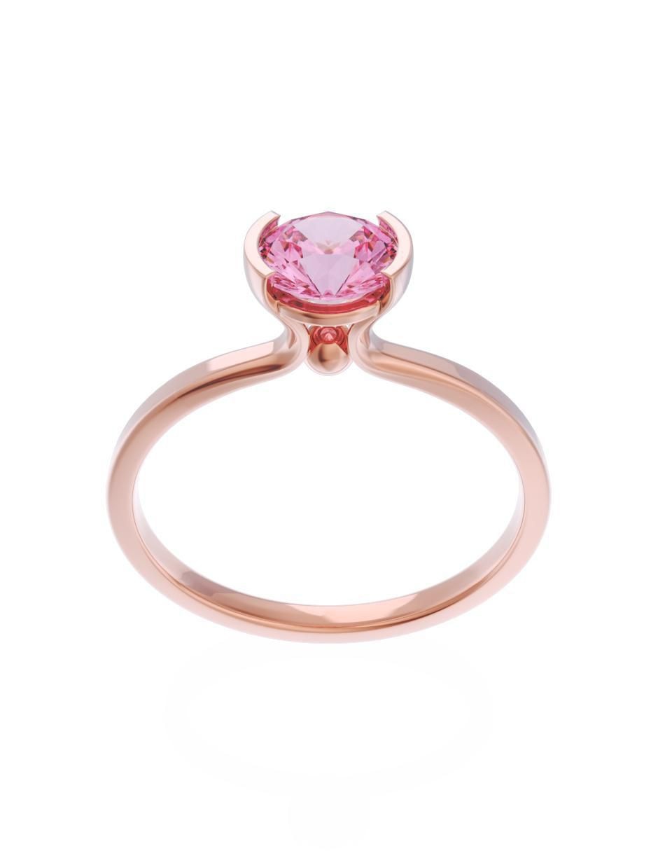 Anillo de compromiso 14 k Eternidad 2