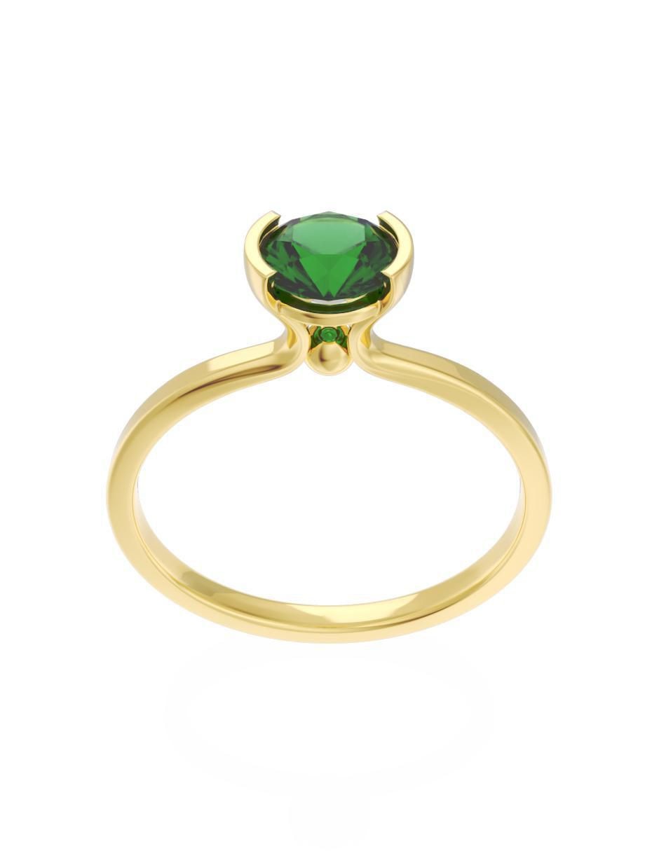Anillo de compromiso 14 k Eternidad 3