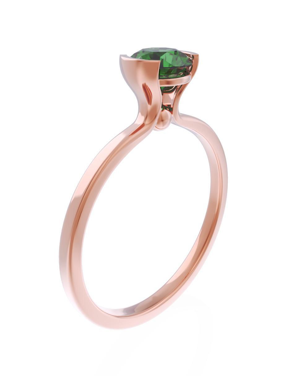 Anillo de compromiso 14 k Eternidad 3