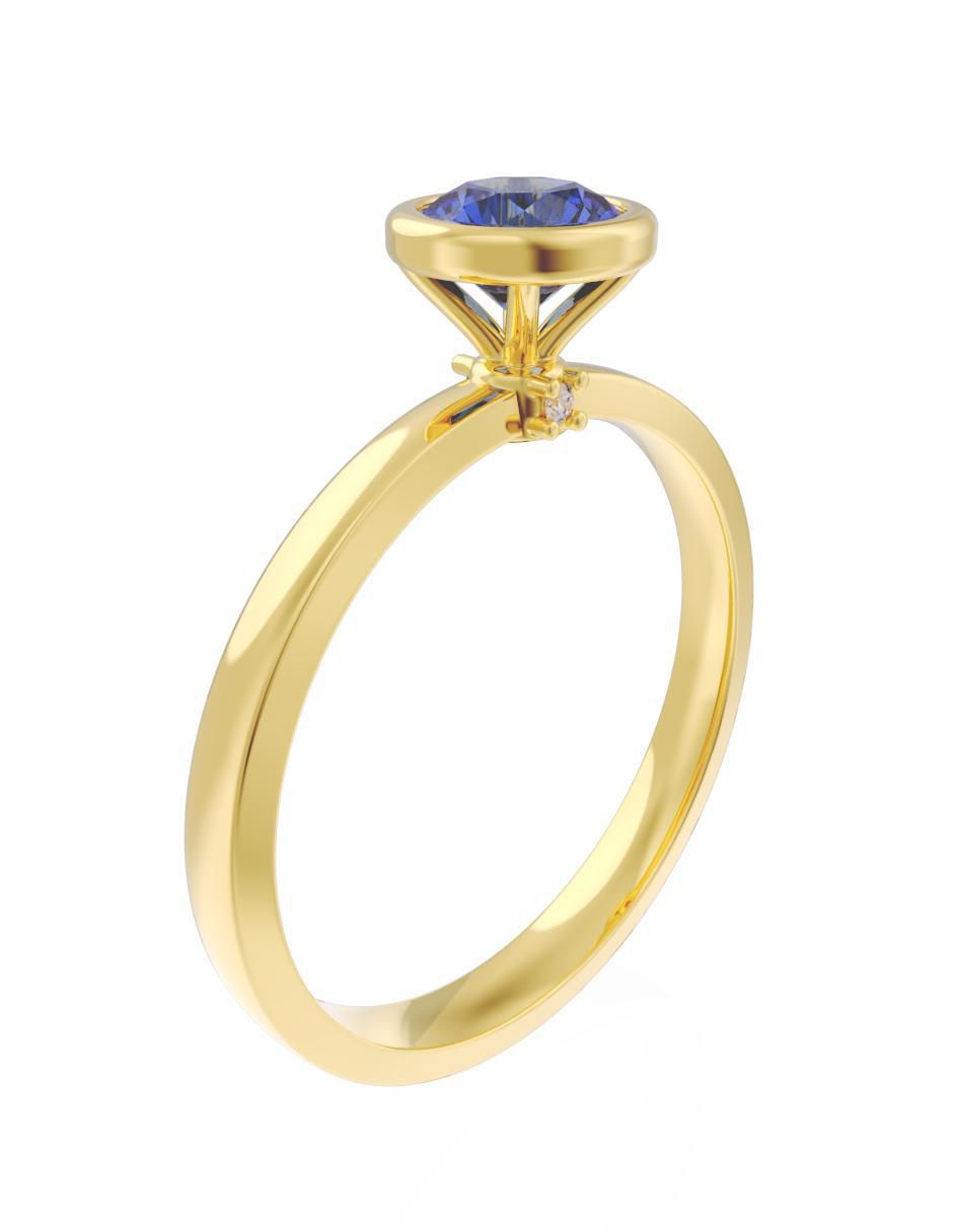 Anillo de compromiso 14 k Eternidad 2