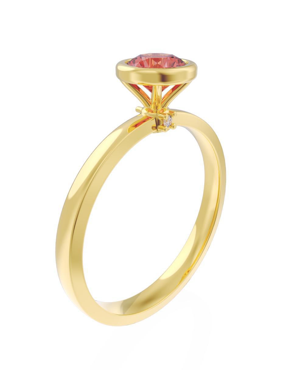 Anillo de compromiso 14 k Eternidad 2